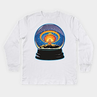 Atomic Snow Globe Kids Long Sleeve T-Shirt